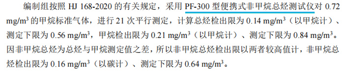 《固定污染源廢氣總烴、甲烷和非甲烷總烴的測定便攜式催化氧化-氫火焰離子化檢測器法》