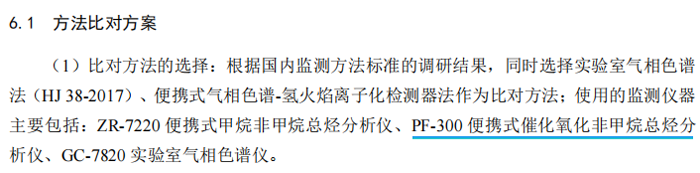 《固定污染源廢氣總烴、甲烷和非甲烷總烴的測定便攜式催化氧化-氫火焰離子化檢測器法》