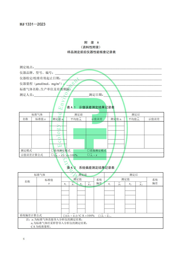 HJ 1331-2023《固定污染源廢氣總烴、甲烷和非甲烷總烴的測定便攜式催化氧化-氫火焰離子化檢測器法》-8